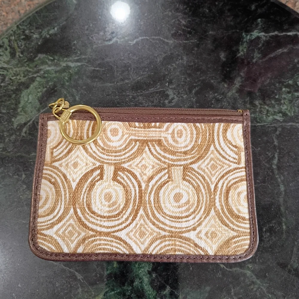 Coach Audrey Op Art Swril Wallet Key Ring